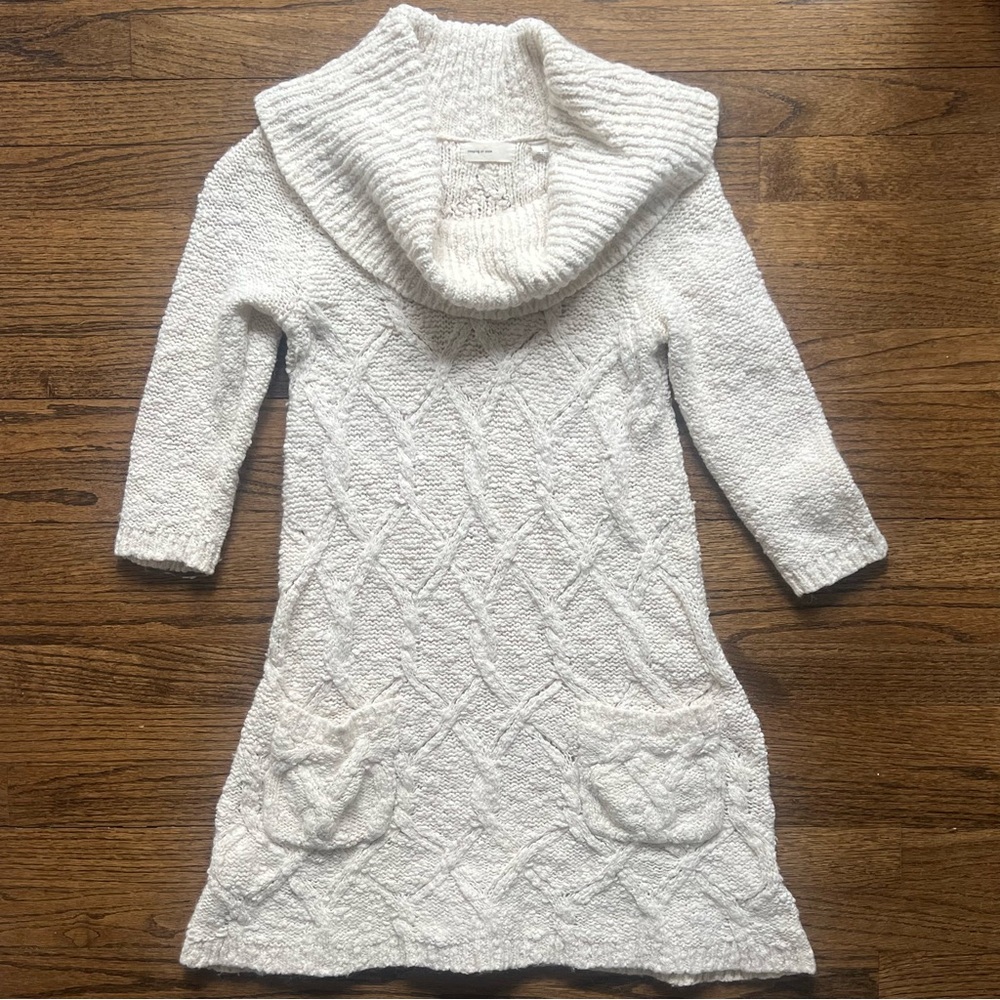 Anthropologie’s Sleeping On Snow Meli Cable Knit Sweater Dress, size XS